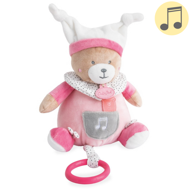 Brioche the bear musical box pink 